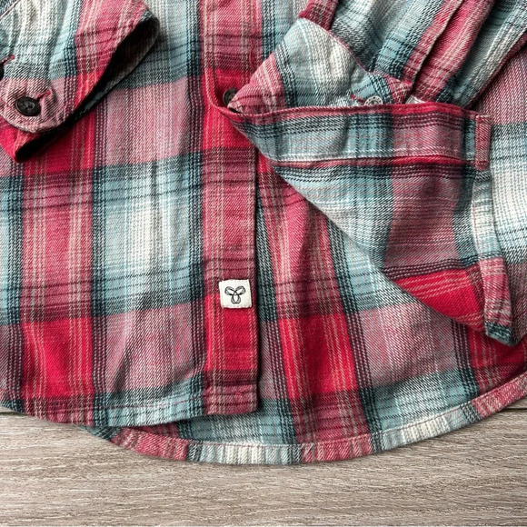 Aritzia Plaid Cotton Boyfriend Fit  Button Down Shirt Flannel - Picture 12 of 14